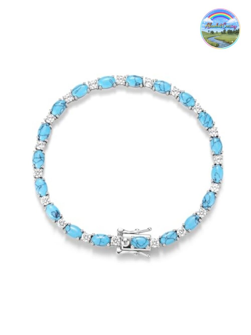 Sterling Silver Birthstone Tennis Bracelet for Women 7 Inch